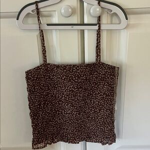American Eagle Outfitters Brown Floral Camisole